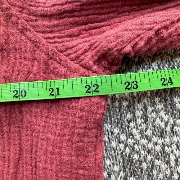 Flawless Brand 100% Cotton Long Sleeve Shirt Dress Dusty Rose Pink - Picture 10 of 13